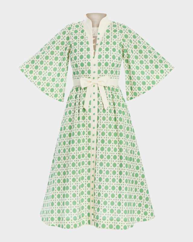Carmen Geometric-Print Midi Dress